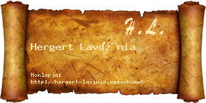 Hergert Lavínia névjegykártya